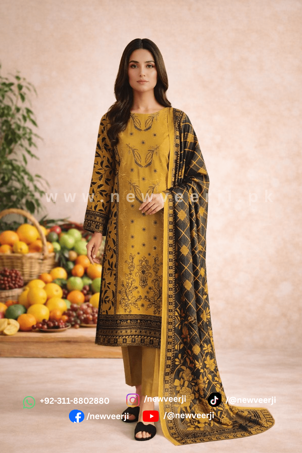 3 Piece Lawn Suit - New Veer Ji