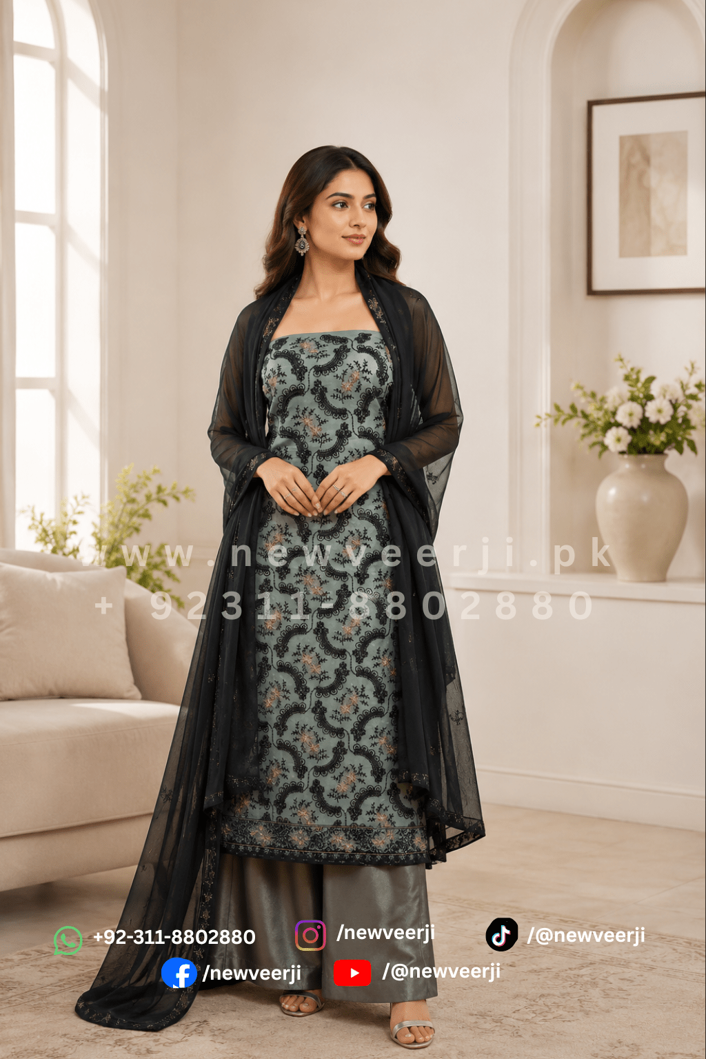 3 Piece Organza Suit - New Veer Ji
