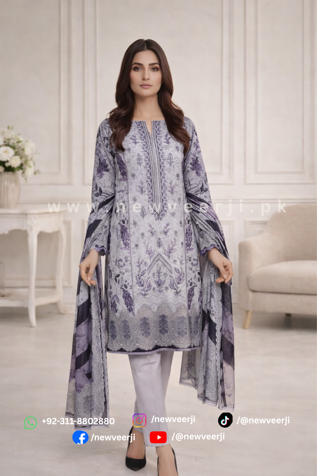 3 Piece Lawn Suit
