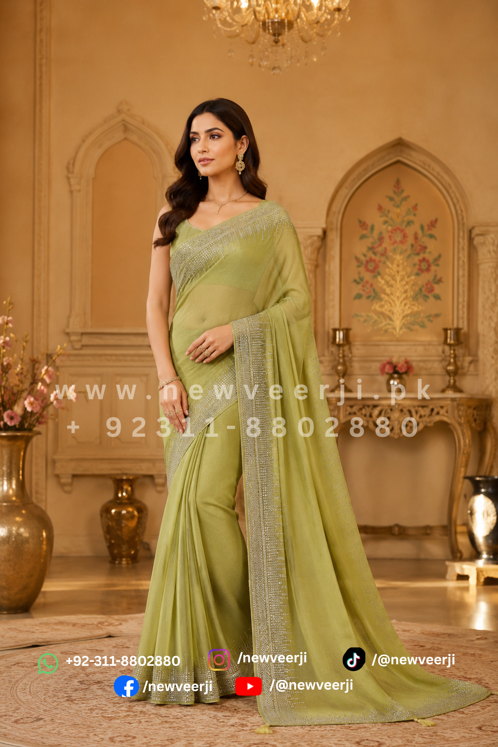 Indian Satin Saree