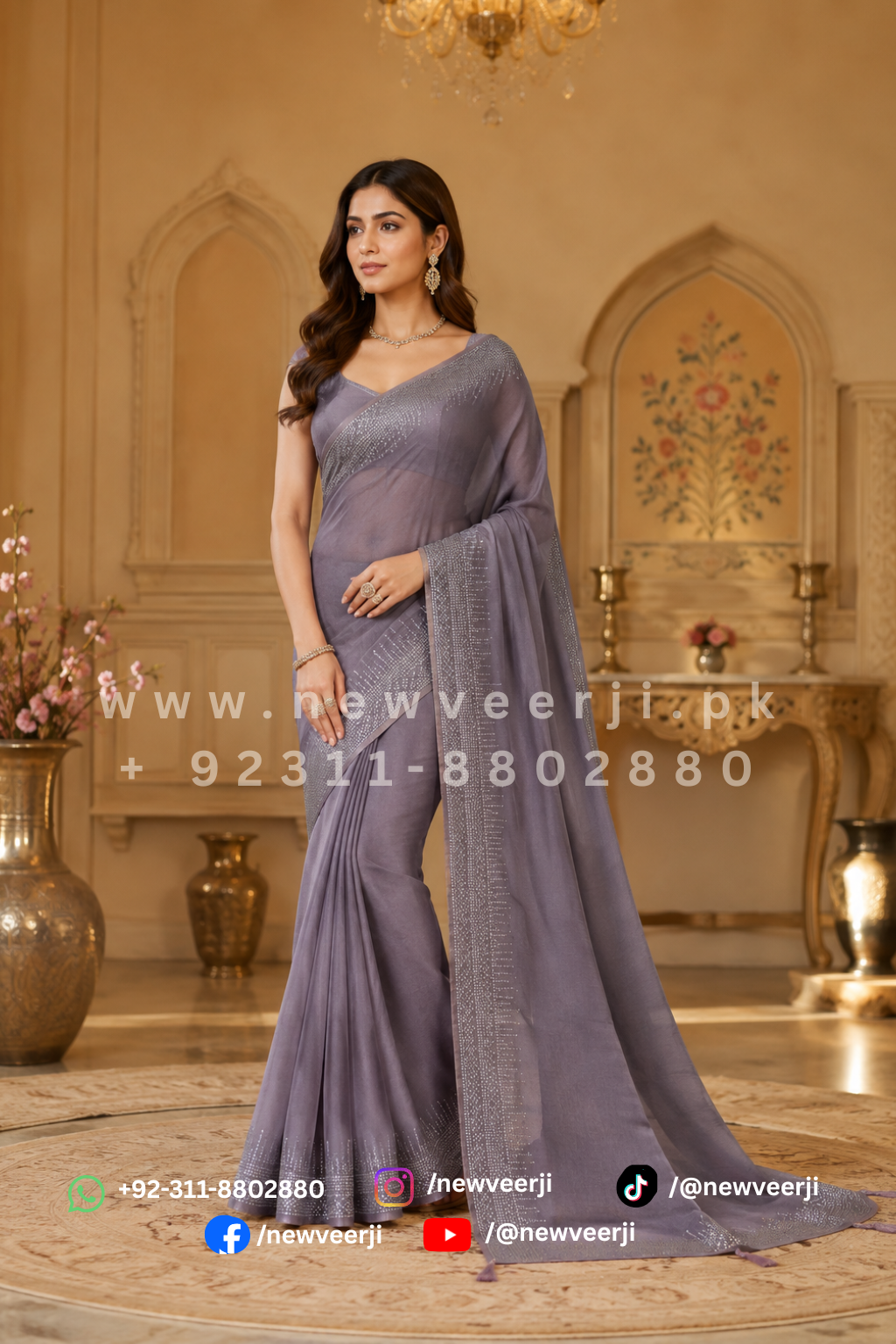 Indian Satin Saree