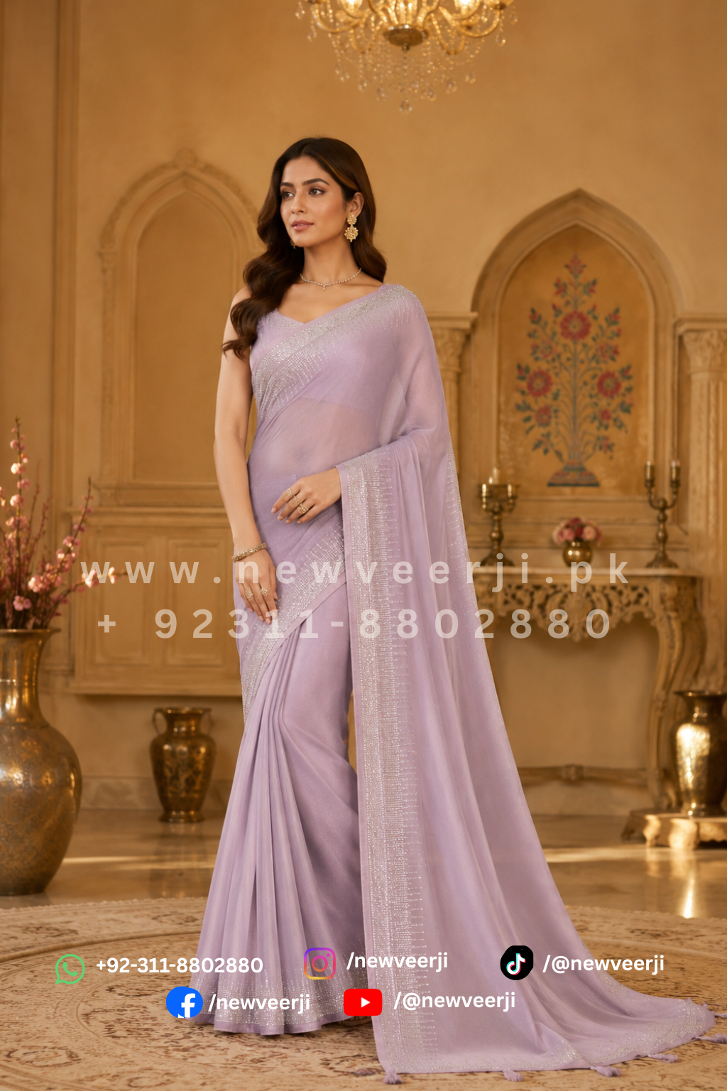 Indian Satin Saree