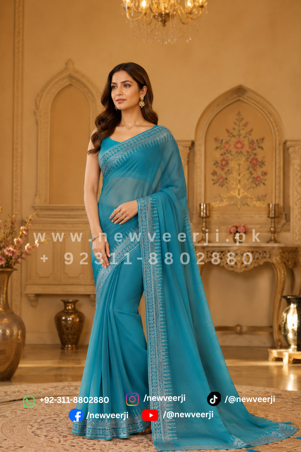 Indian Satin Saree