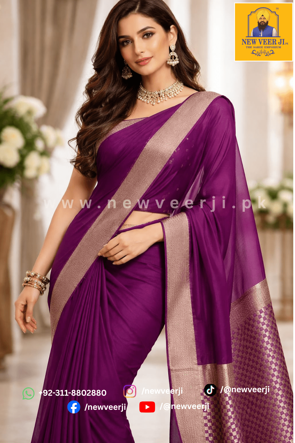 Banarasi Blossom Saree - New Veer Ji