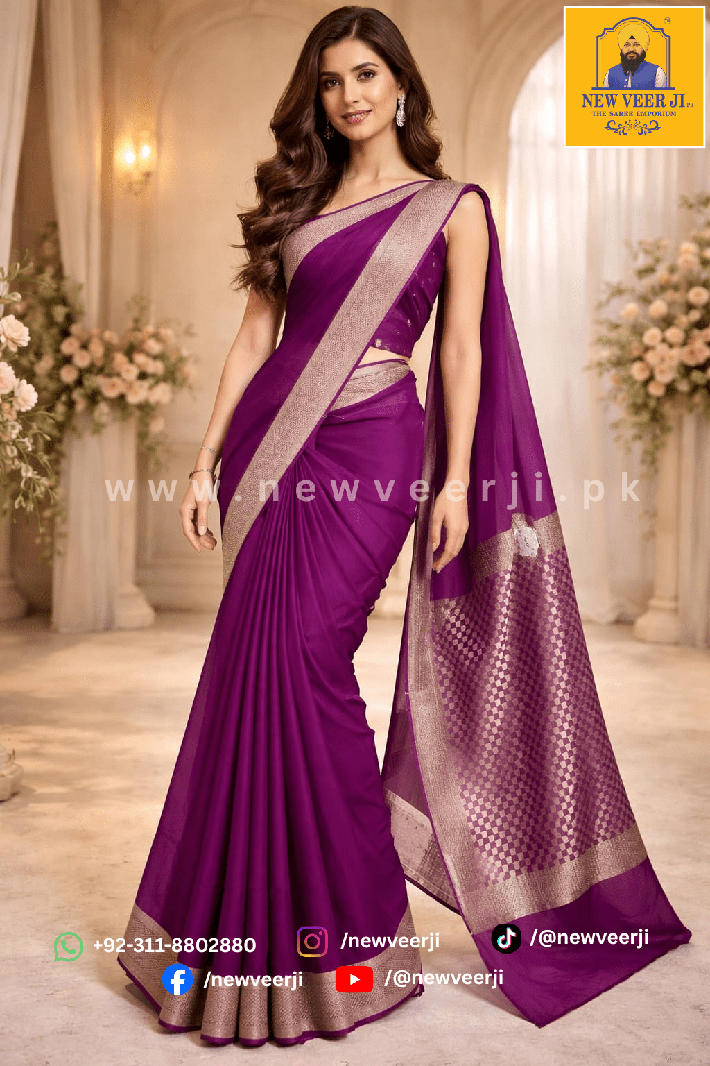 Banarasi Blossom Saree - New Veer Ji