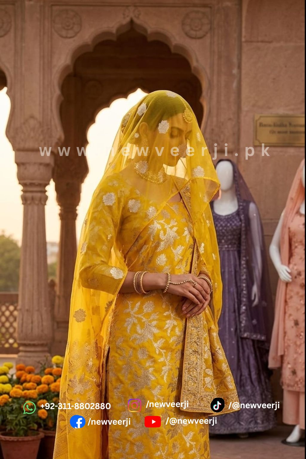 Banarasi Organza 2 Piece Suit - New Veer Ji