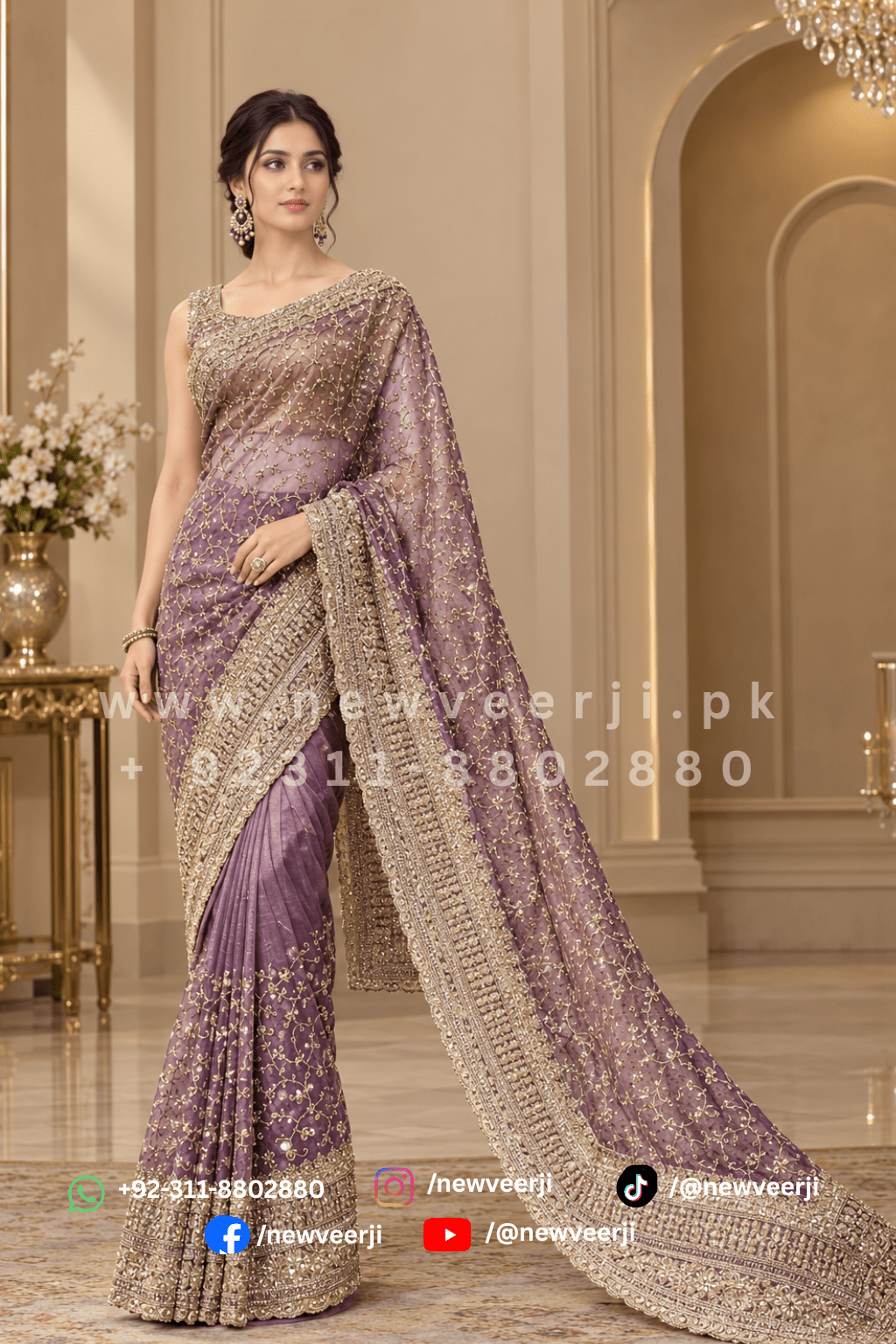 Beautiful Designer Mehsuri Saree - New Veer Ji