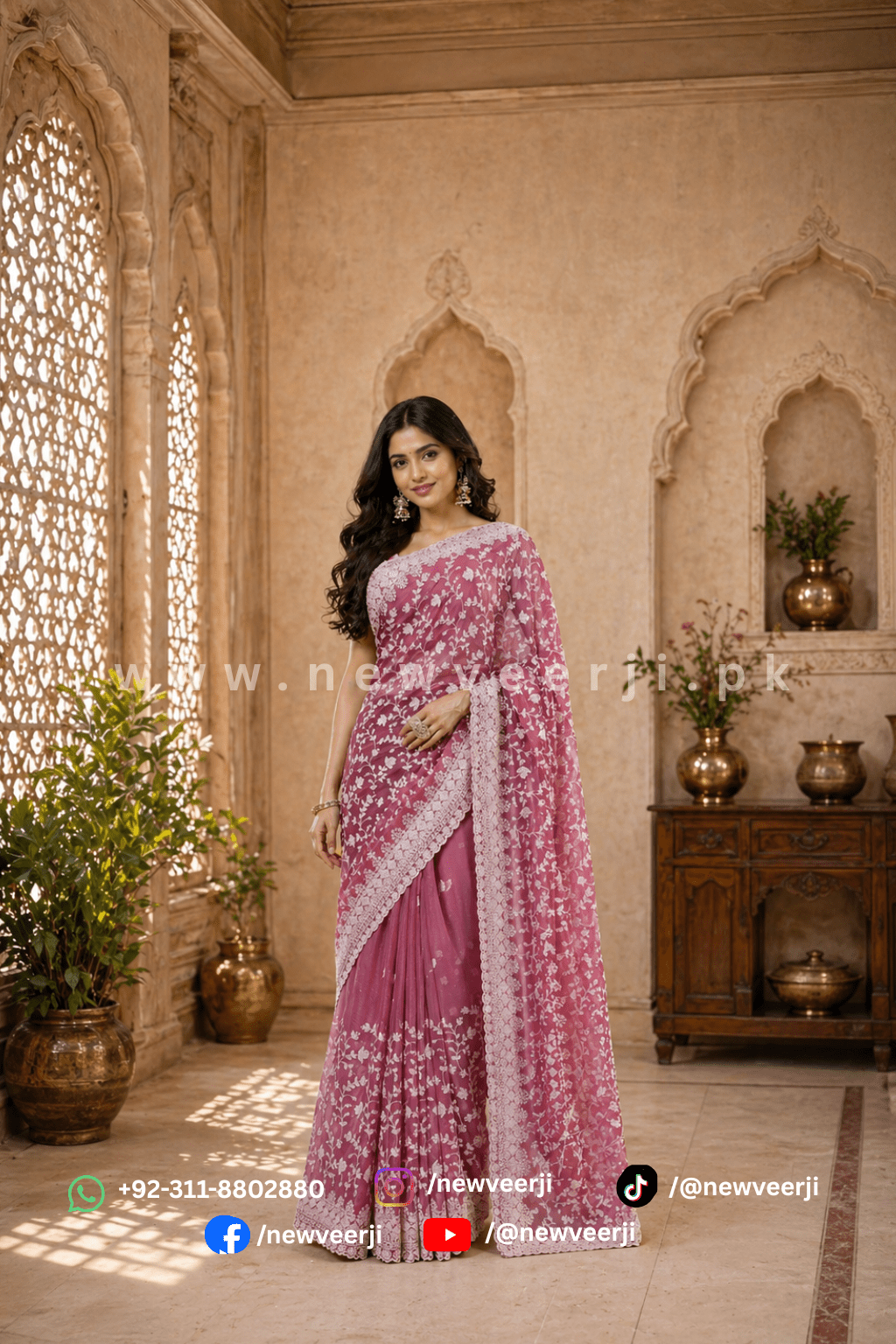 Beautiful soft chiffon saree - New Veer Ji