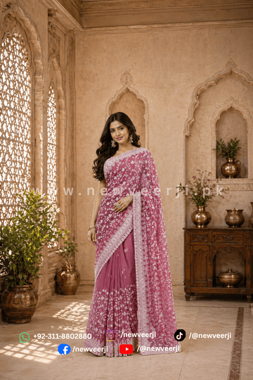 Beautiful soft chiffon saree - New Veer Ji