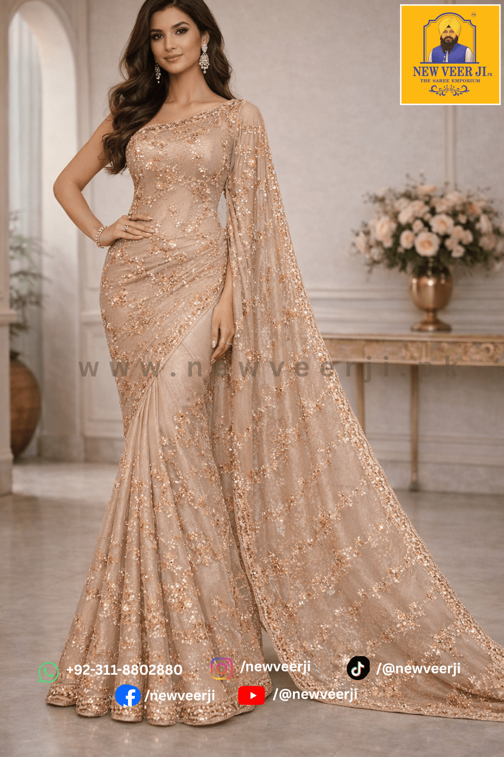 Bridal Saree Sand Silk - New Veer Ji