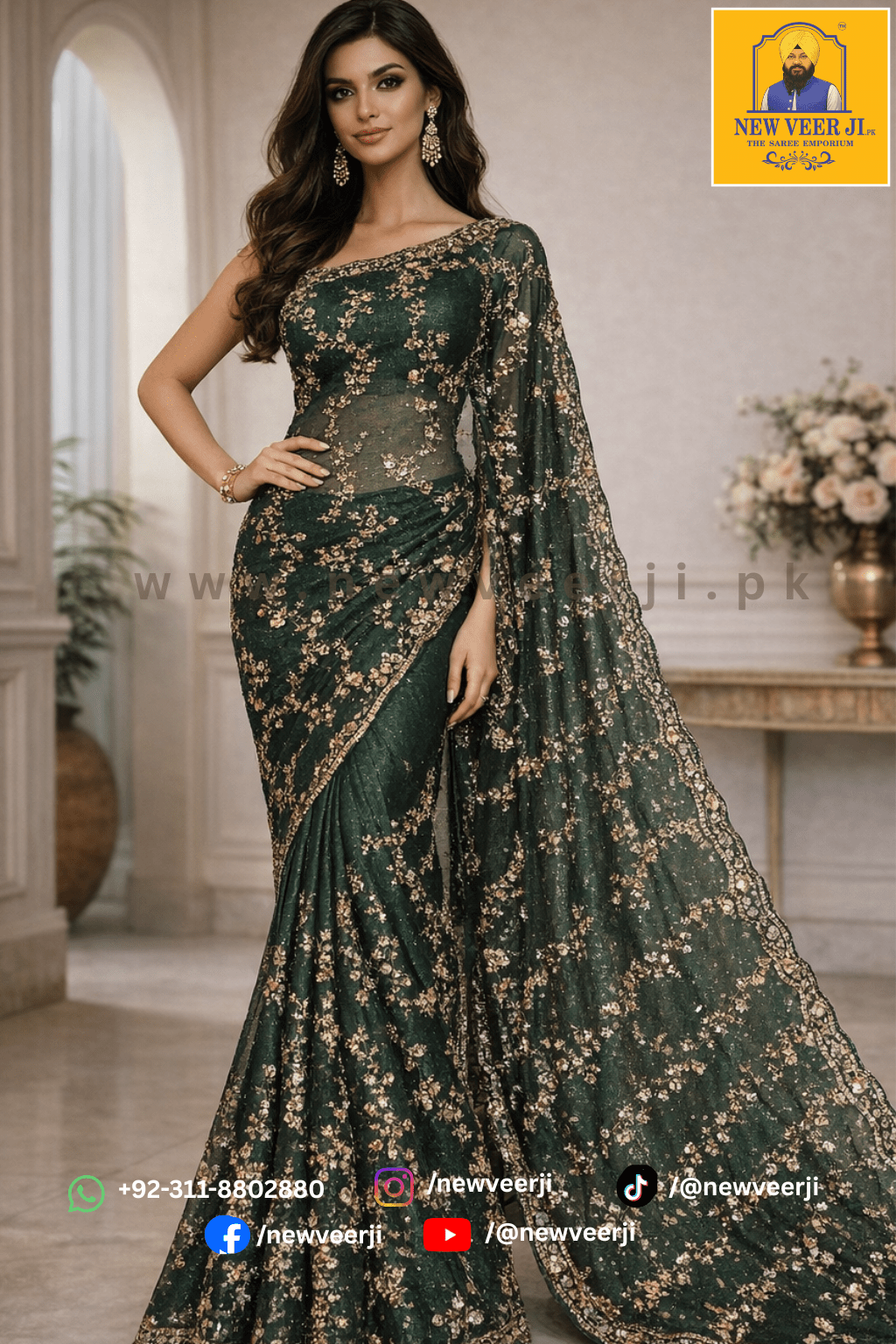 Bridal Saree Sand Silk - New Veer Ji