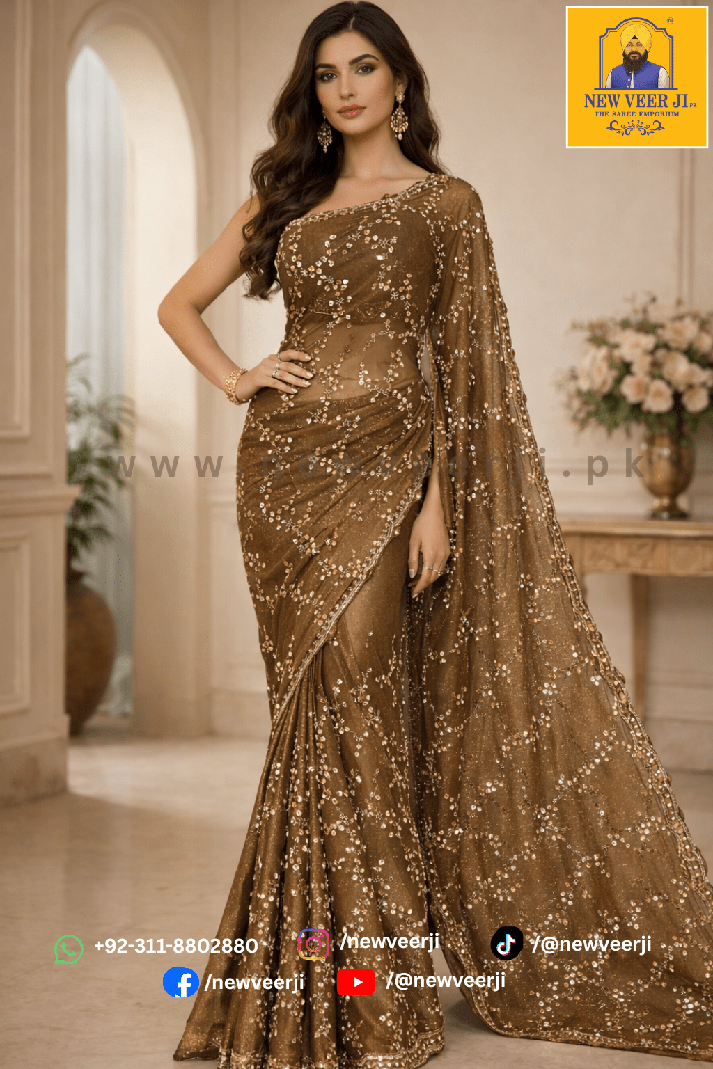 Bridal Saree Sand Silk - New Veer Ji