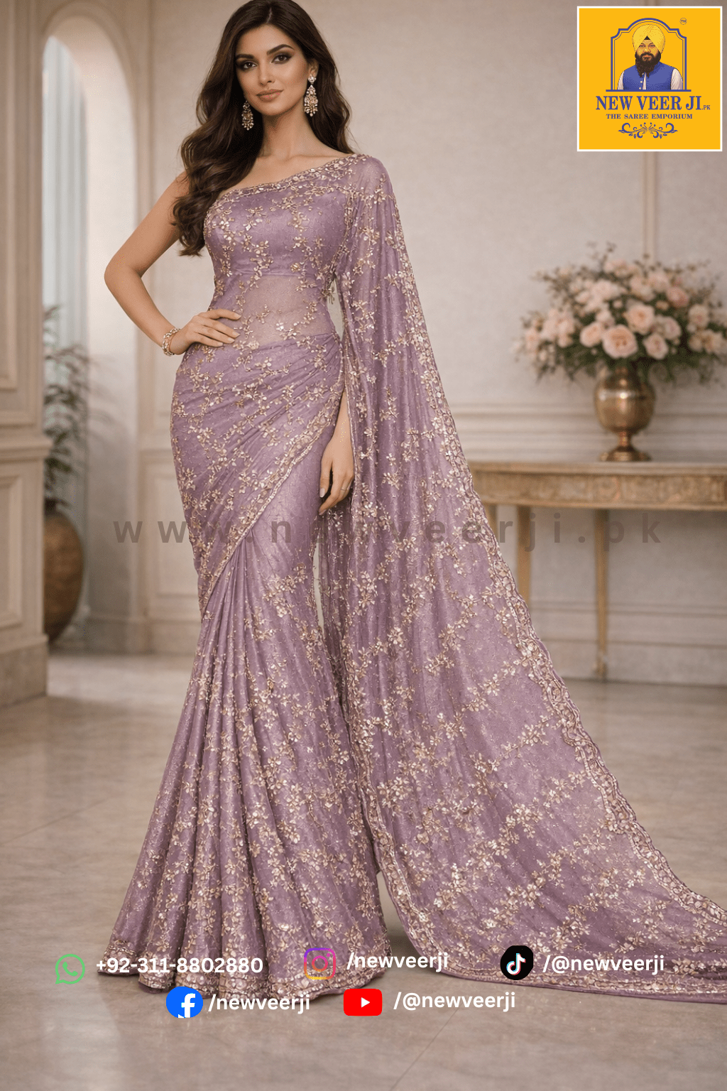 Bridal Saree Sand Silk - New Veer Ji