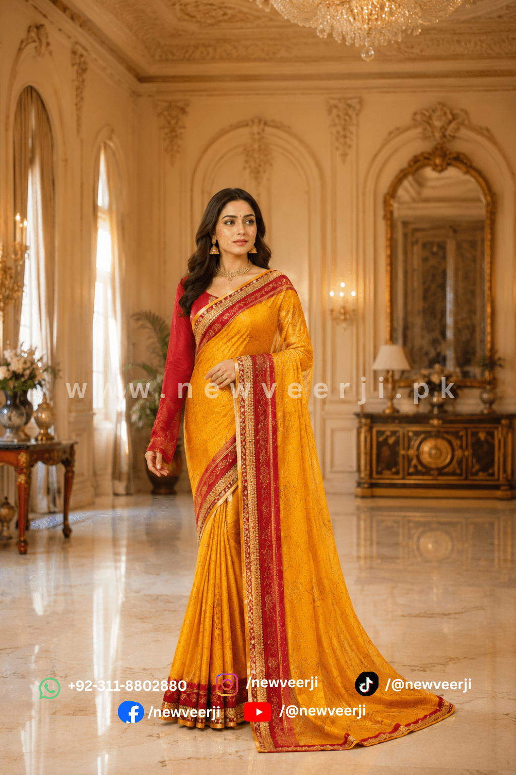 Chunri handmade print Saree - New Veer Ji