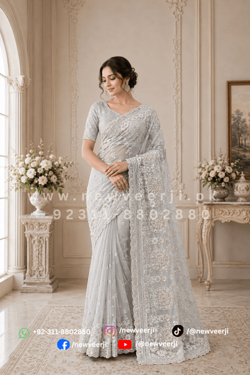 Designer Soft Net Saree - New Veer Ji