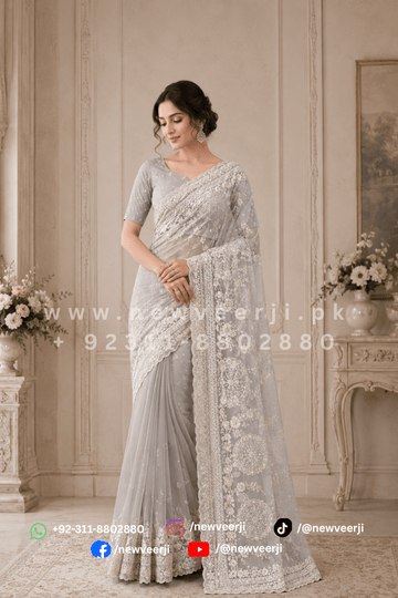 Designer Soft Net Saree - New Veer Ji