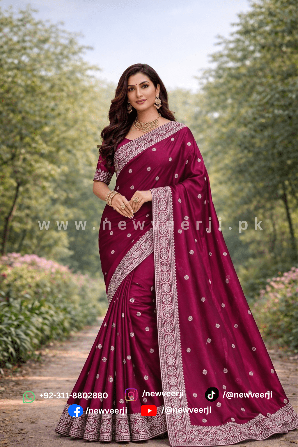 Elegant Rangoli Silk Saree - New Veer Ji