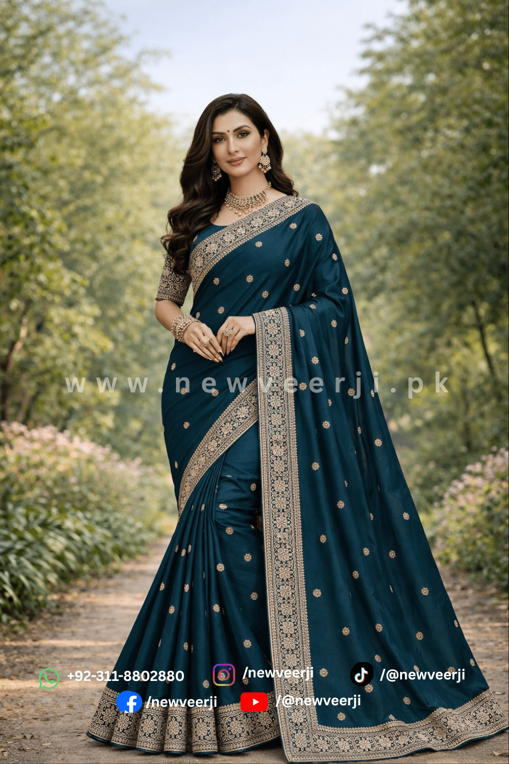 Elegant Rangoli Silk Saree - New Veer Ji