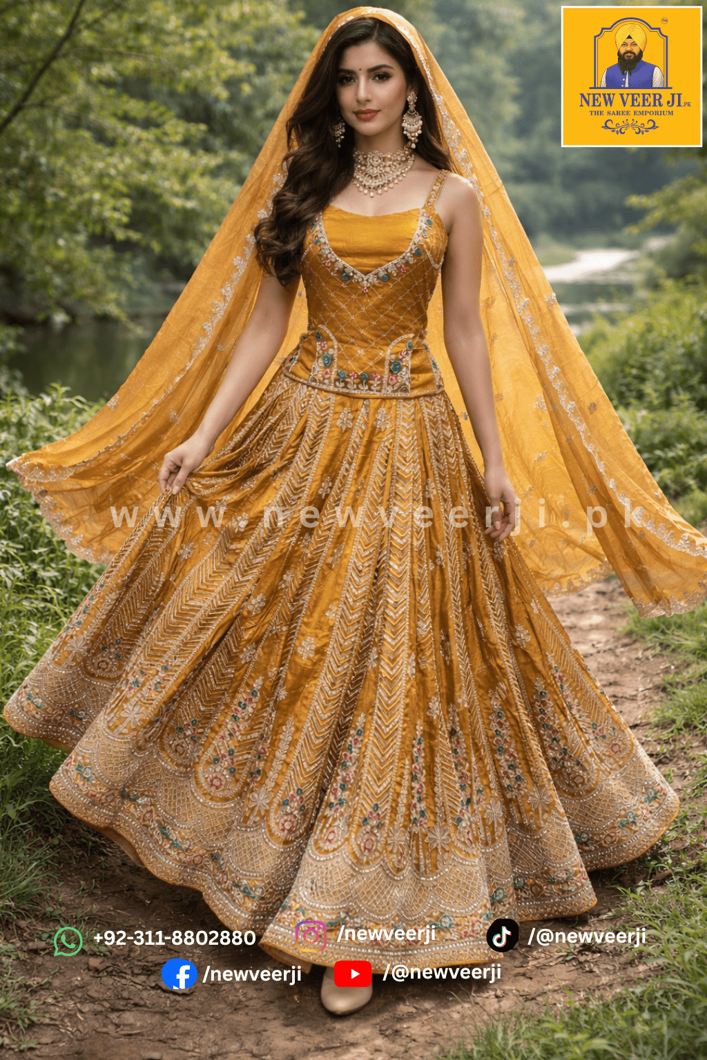 Fancy Silk Zardozi Lehenga Set - New Veer Ji