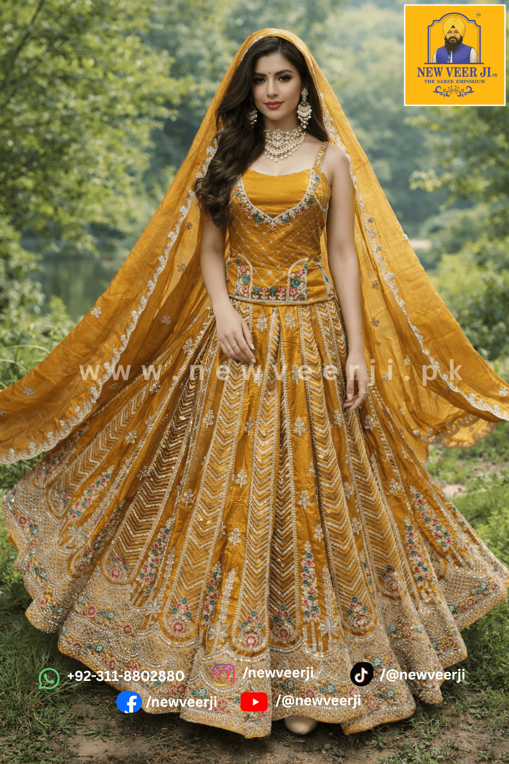 Fancy Silk Zardozi Lehenga Set - New Veer Ji