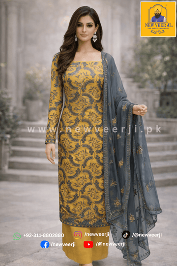 Fancy Suit Organza 3pc - New Veer Ji