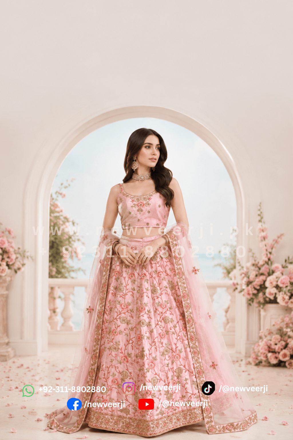 Indian Katan Silk Lehenga - New Veer Ji