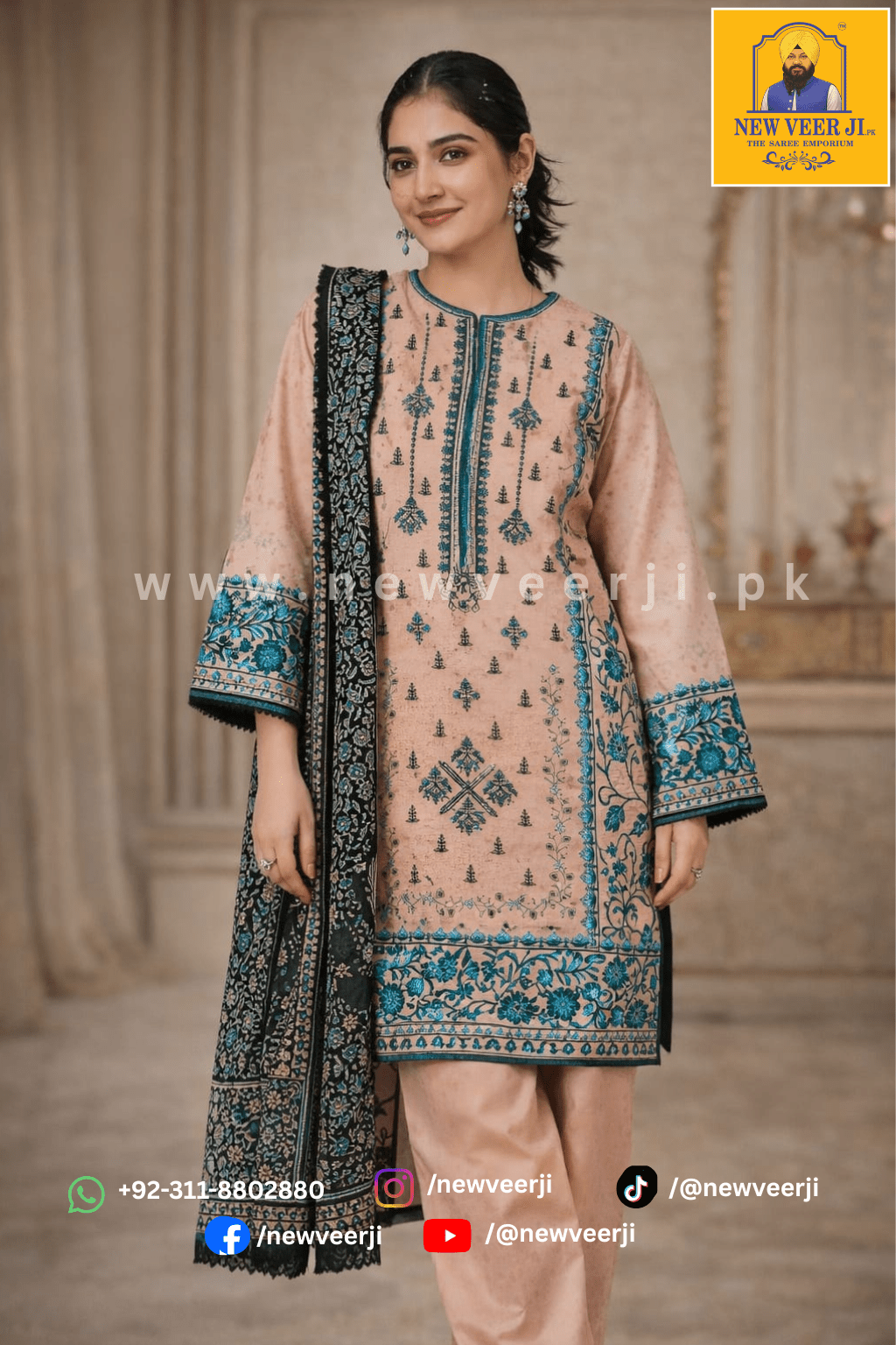 Lawn Suit 3p - New Veer Ji