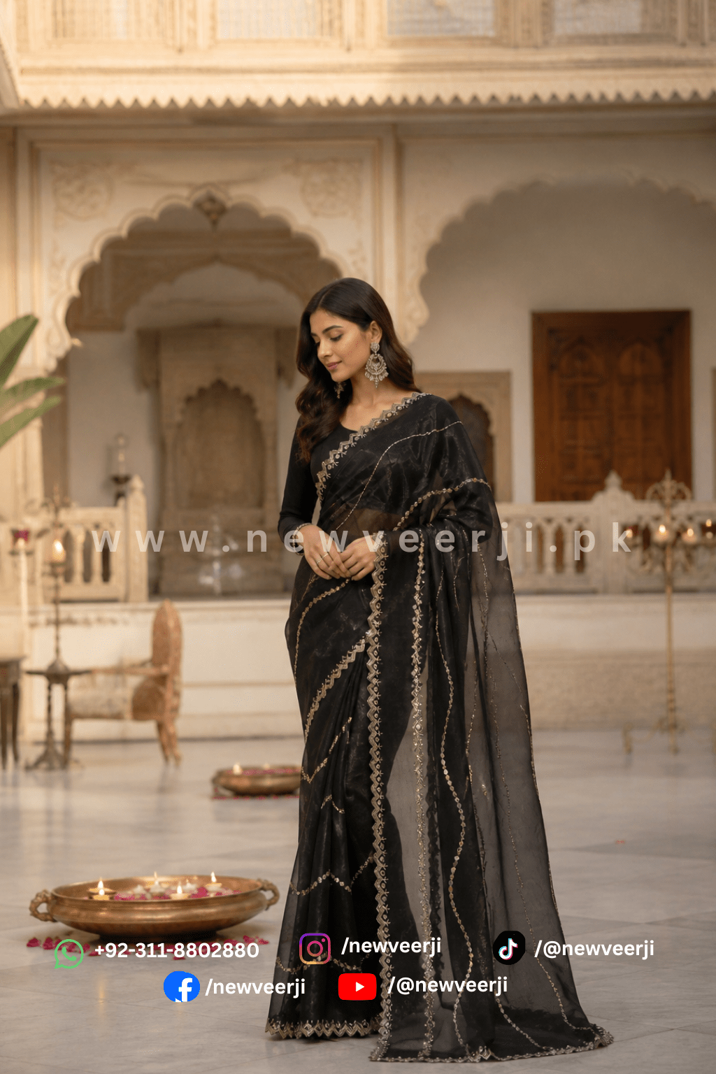 Premium Sheesha Silk Saree - New Veer Ji