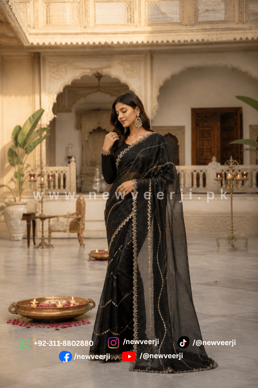 Premium Sheesha Silk Saree - New Veer Ji