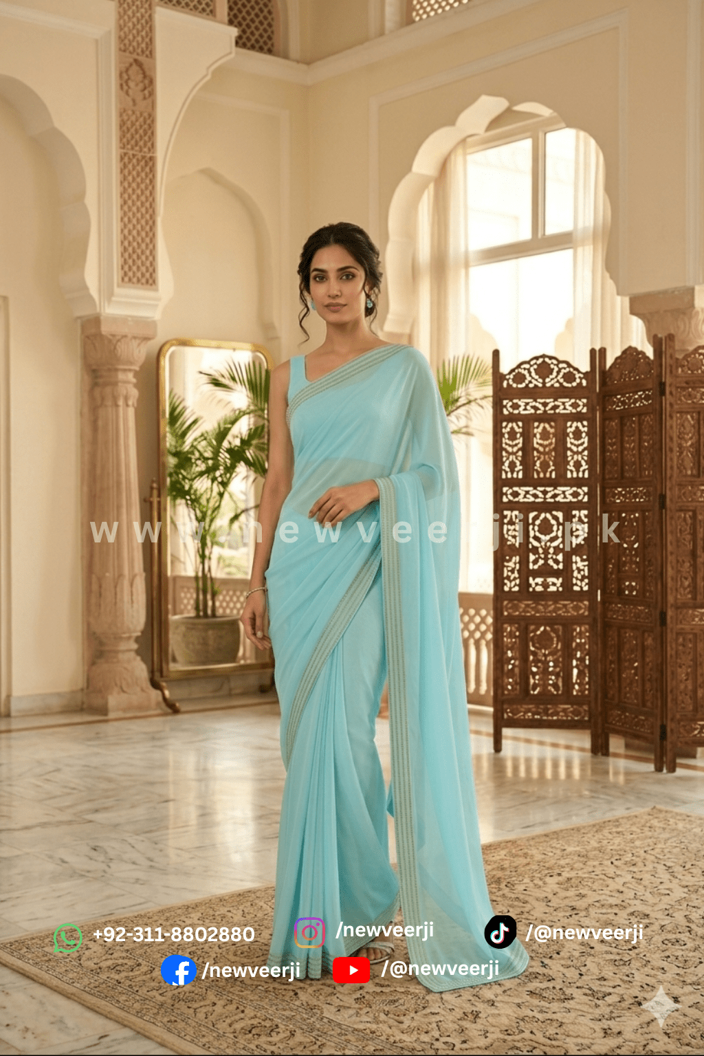Pure Premium Chiffon Saree - New Veer Ji