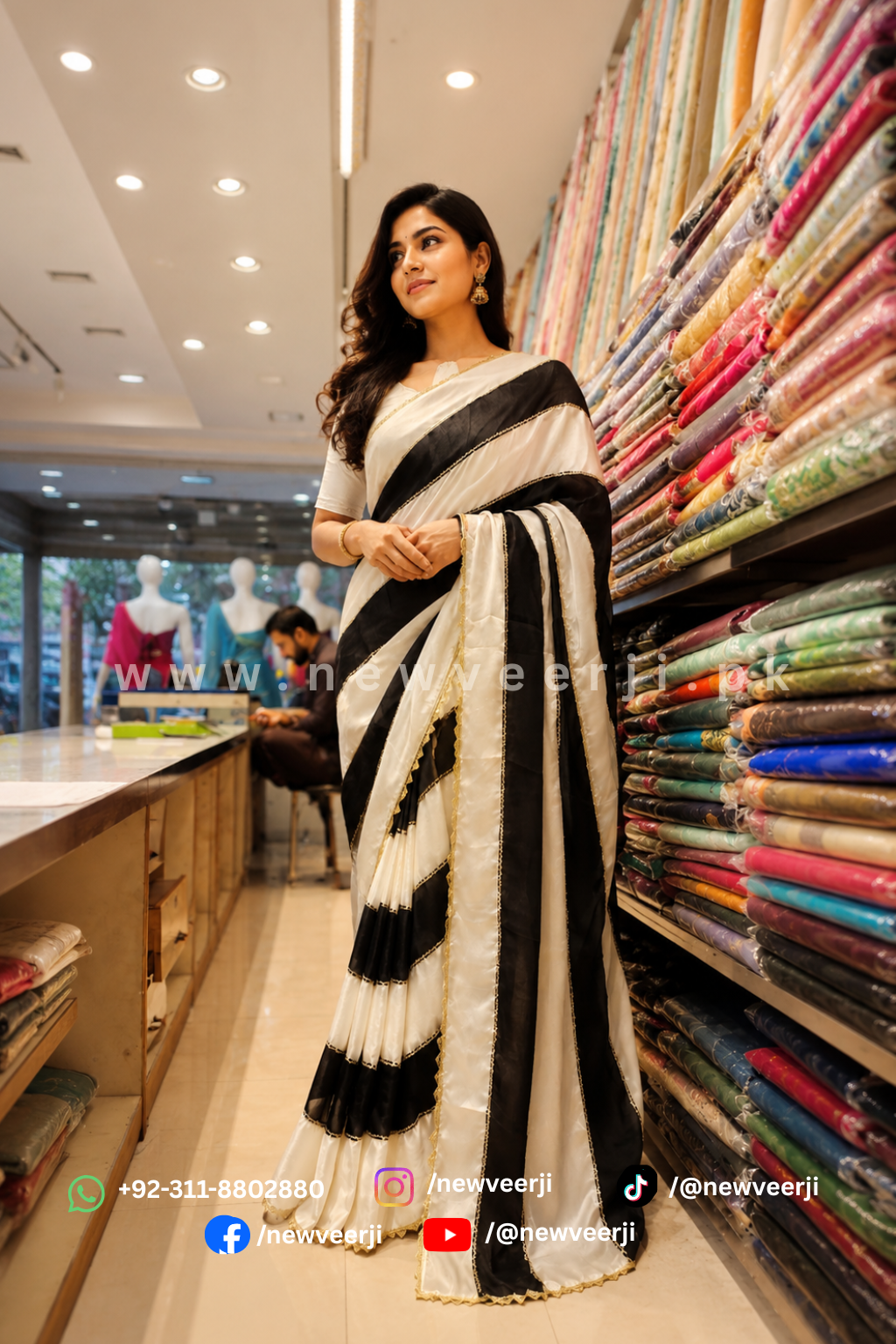 Shimmery Grip Saree - New Veer Ji