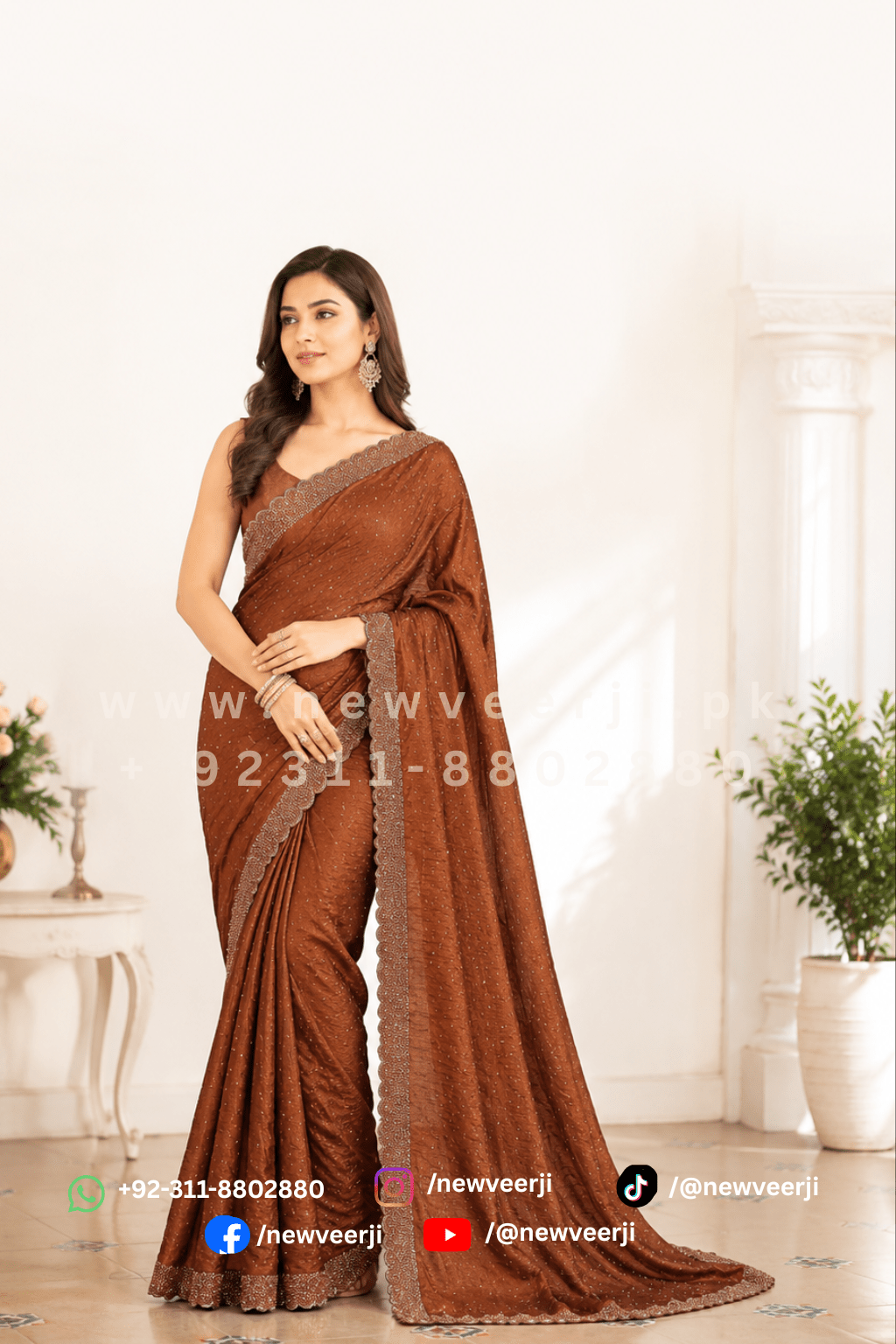 Shimmery Micro Silk Saree - New Veer Ji