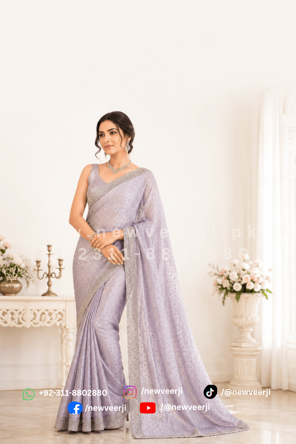 Shimmery Micro Silk Saree - New Veer Ji