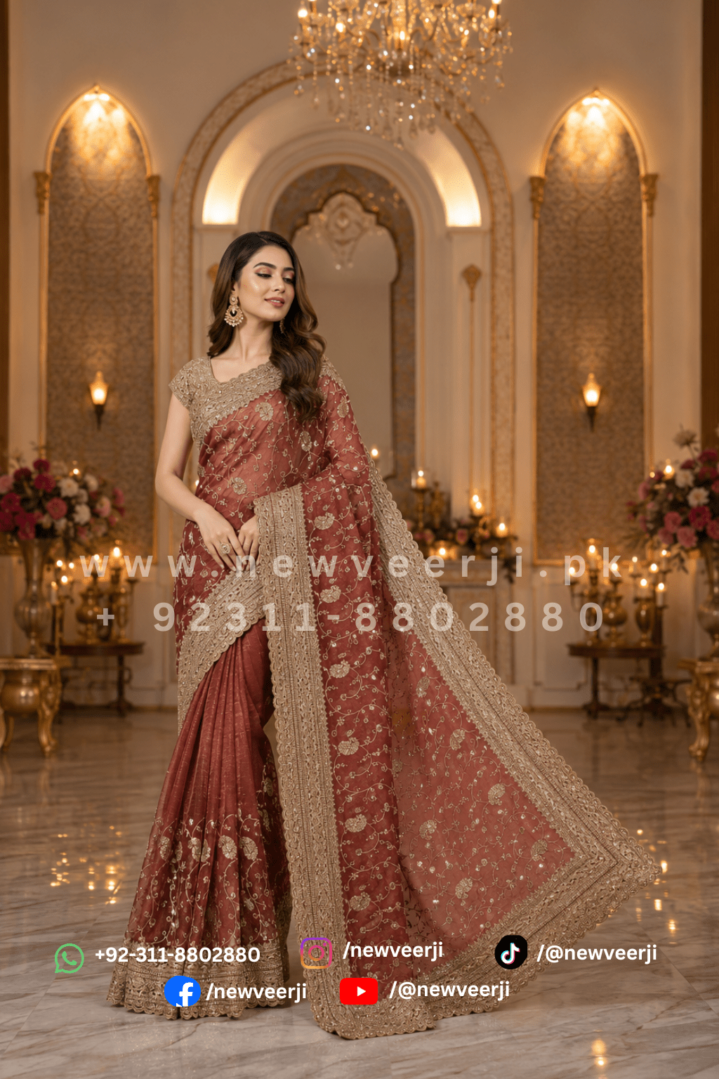 Shimry Organza Saree - New Veer Ji