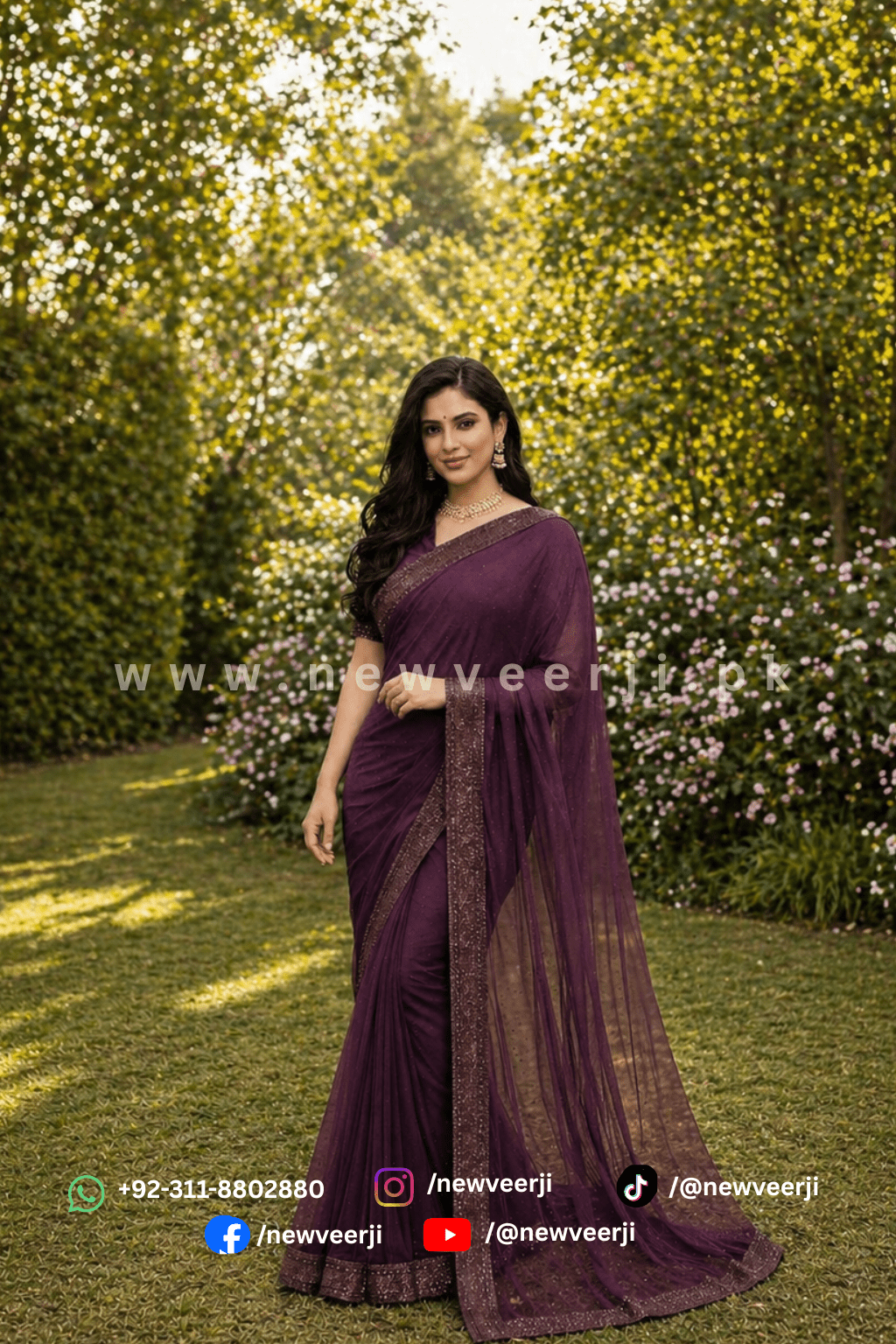Soft Net Fabric Saree - New Veer Ji