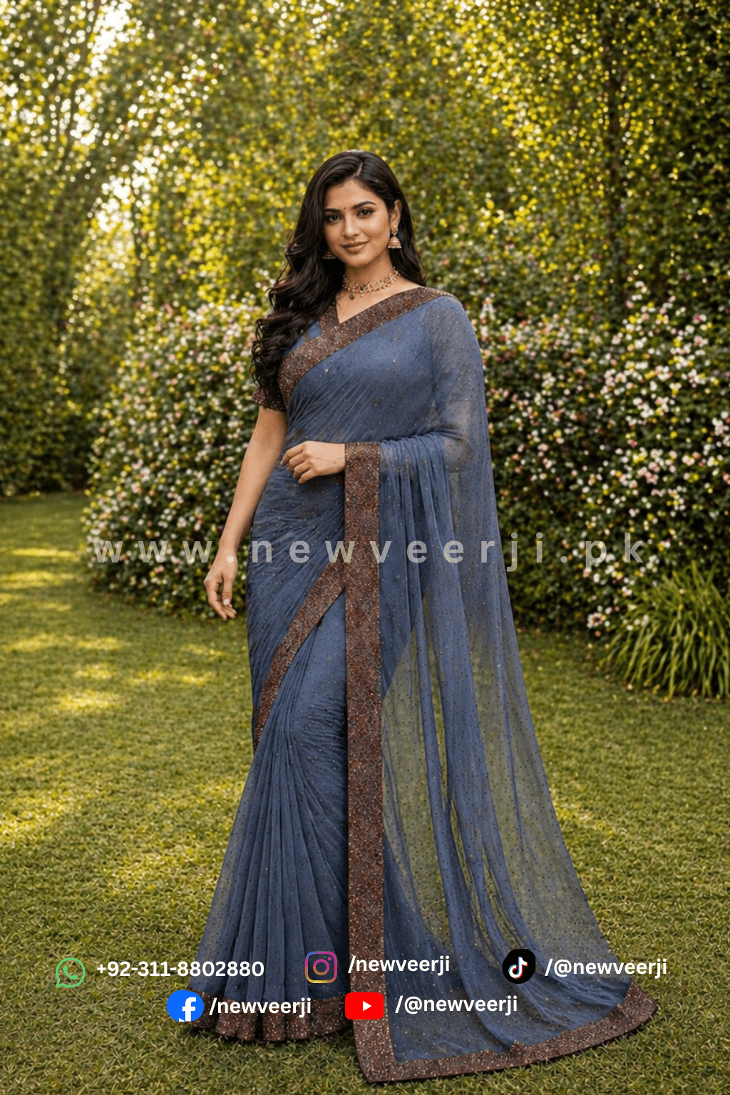 Soft Net Fabric Saree - New Veer Ji
