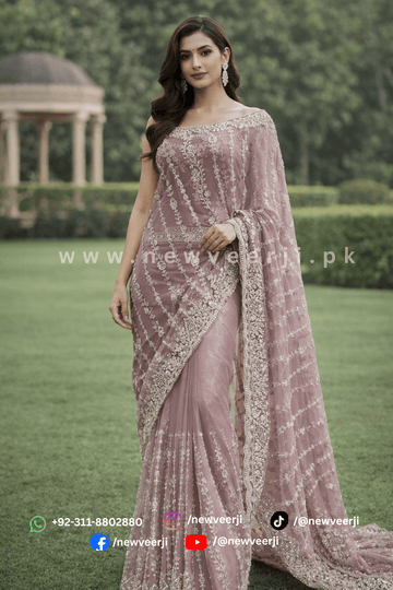 Soft Net Fancy Saree - New Veer Ji