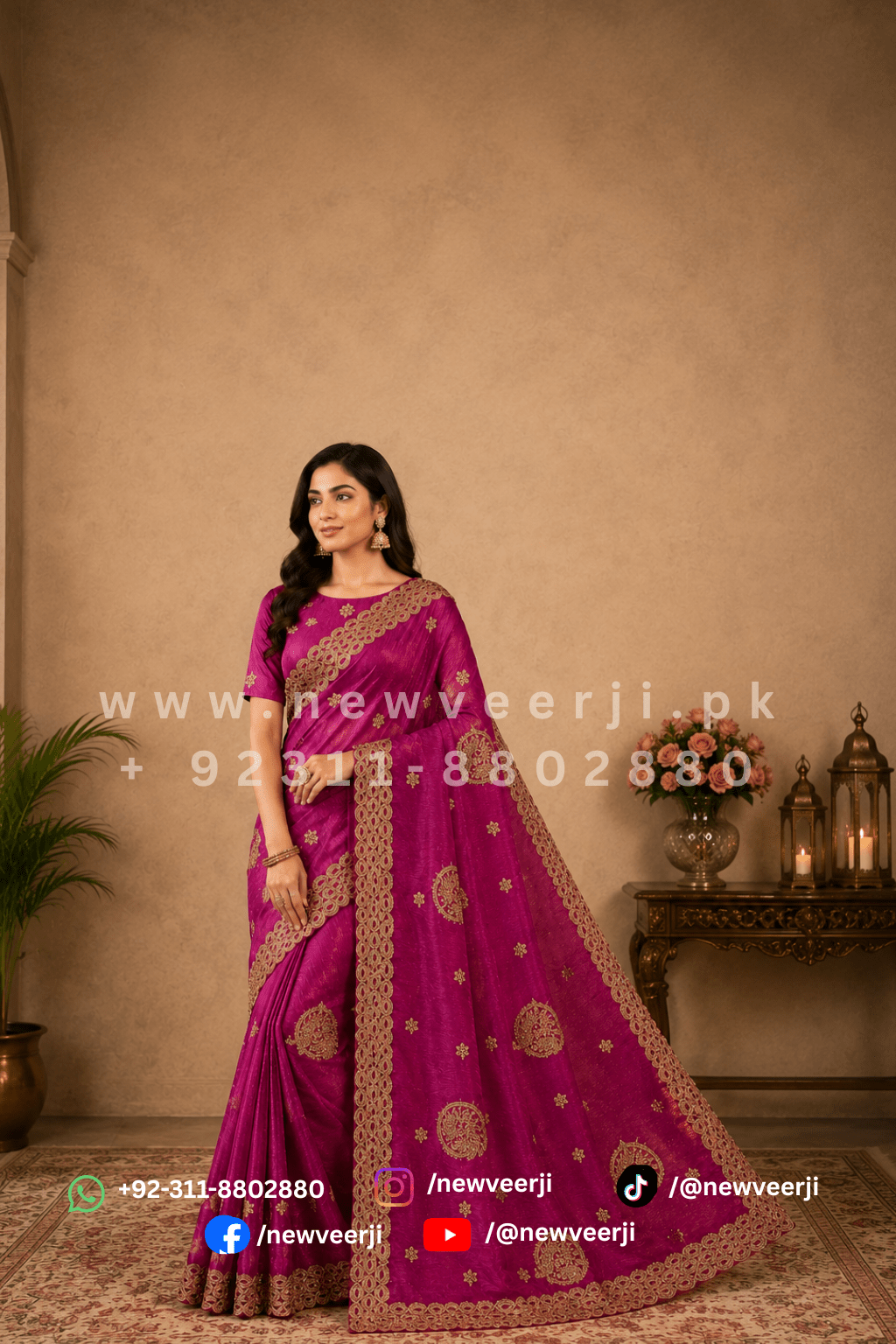 Soft Shimmery Silk Saree - New Veer Ji
